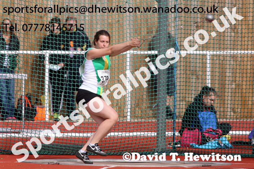 Womens under-17s hammer, Northern Under-13s, U-15s and 17s Championships. Photo: David T. Hewitson/Sports for All Pics